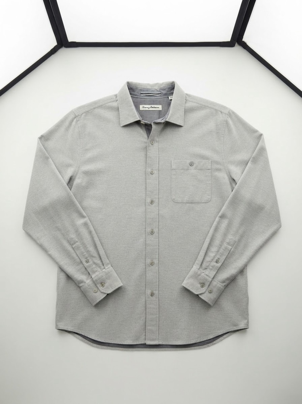 Tommy Bahama Coastline Cord Gray Striped Long Sleeve Button-Down corduroy Shirt